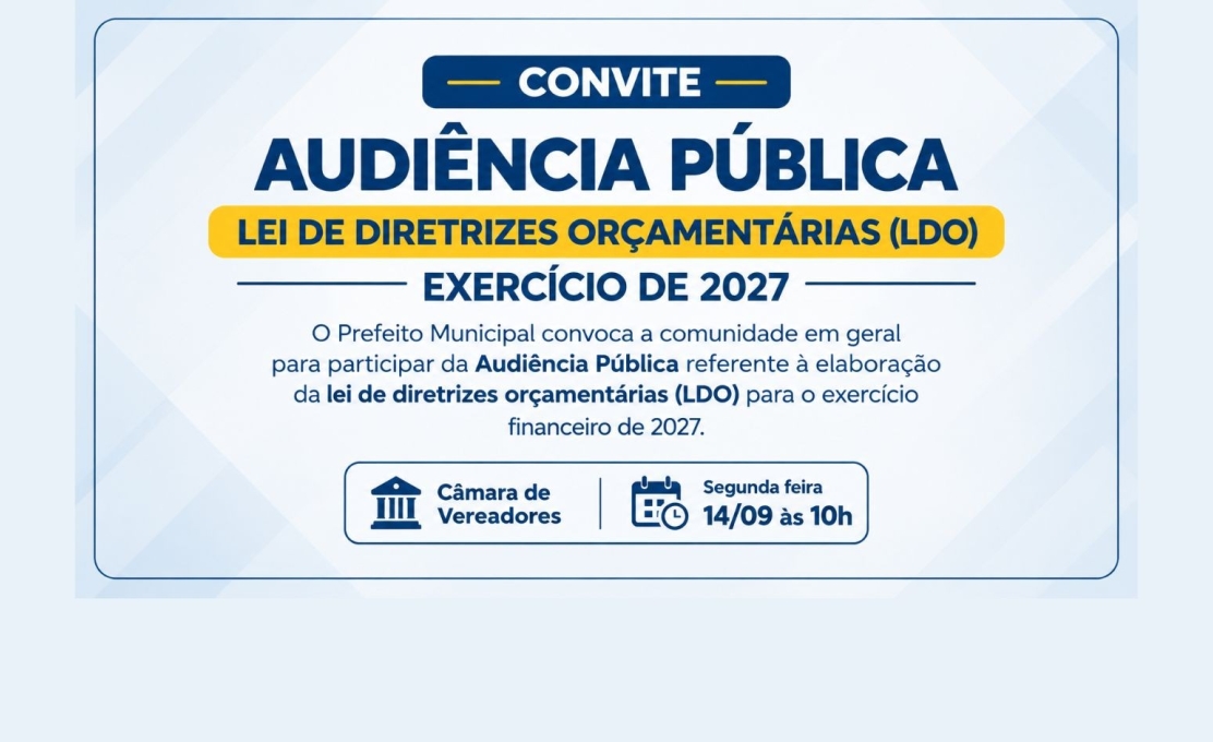 Audiência Pública - Diretrizes Orçamentárias 
